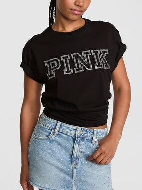 Victoria’s Secret Pink Rhinestone T Shirt